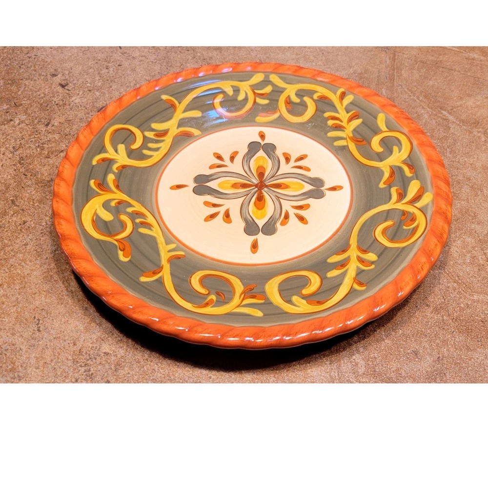Artimino Tuscan Countryside Sienna Terracotta Stoneware Lunch Salad Plate